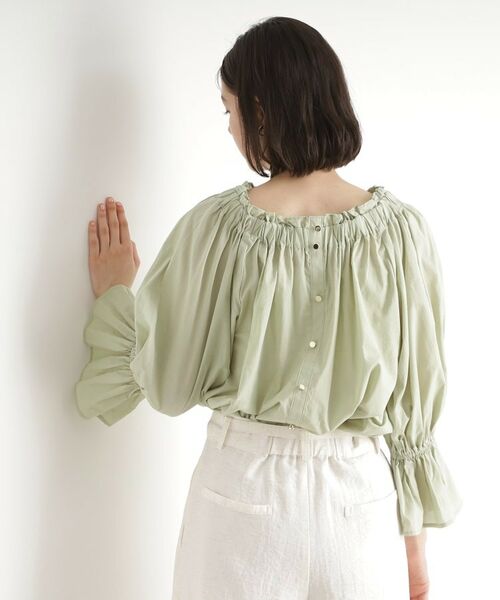 THE SHOP TK / ザ ショップ ティーケー シャツ・ブラウス | 【前後2WAY】ギャザーブラウス/洗濯機OK | 詳細15