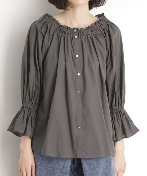 THE SHOP TK / ザ ショップ ティーケー シャツ・ブラウス | 【前後2WAY】ギャザーブラウス/洗濯機OK | 詳細19