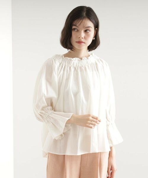 THE SHOP TK / ザ ショップ ティーケー シャツ・ブラウス | 【前後2WAY】ギャザーブラウス/洗濯機OK | 詳細4