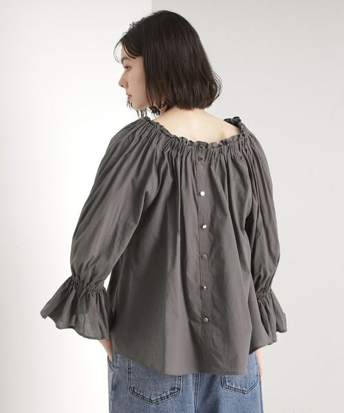 THE SHOP TK / ザ ショップ ティーケー シャツ・ブラウス | 【前後2WAY】ギャザーブラウス/洗濯機OK | 詳細8