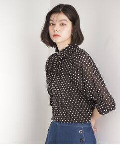 THE SHOP TK / ザ ショップ ティーケー シャツ・ブラウス | ドットジャカードブラウス【洗える】