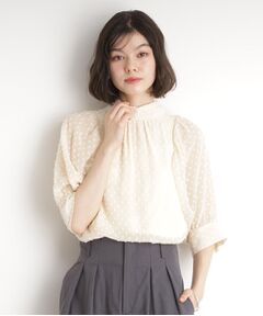 THE SHOP TK / ザ ショップ ティーケー シャツ・ブラウス | ドットジャカードブラウス【洗える】