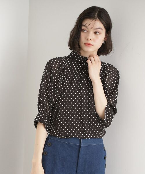 THE SHOP TK / ザ ショップ ティーケー シャツ・ブラウス | ドットジャカードブラウス【洗える】 | 詳細1