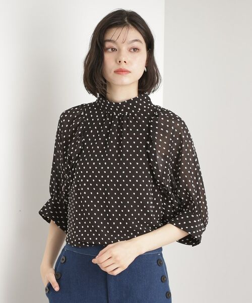 THE SHOP TK / ザ ショップ ティーケー シャツ・ブラウス | ドットジャカードブラウス【洗える】 | 詳細2