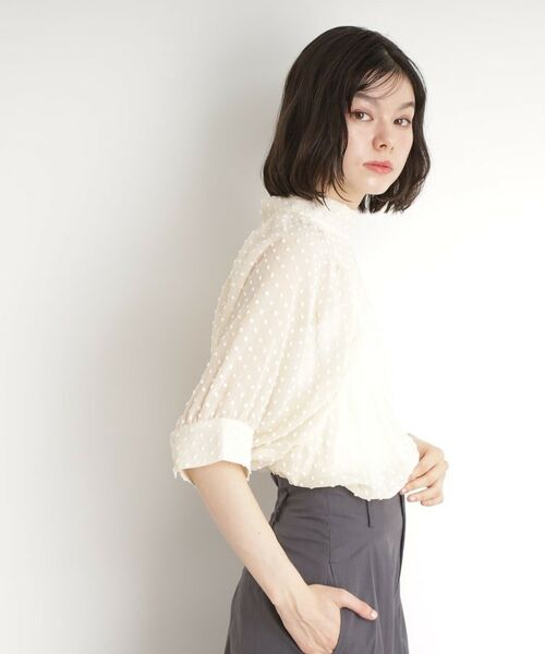 THE SHOP TK / ザ ショップ ティーケー シャツ・ブラウス | ドットジャカードブラウス【洗える】 | 詳細5