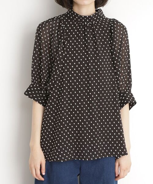 THE SHOP TK / ザ ショップ ティーケー シャツ・ブラウス | ドットジャカードブラウス【洗える】 | 詳細9
