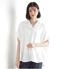 THE SHOP TK / ザ ショップ ティーケー シャツ・ブラウス | スキッパーシャツ【防シワ/接触冷感/洗濯機OK/セットアップ可】
