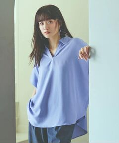 THE SHOP TK / ザ ショップ ティーケー シャツ・ブラウス | スキッパーシャツ【防シワ/接触冷感/洗濯機OK/セットアップ可】