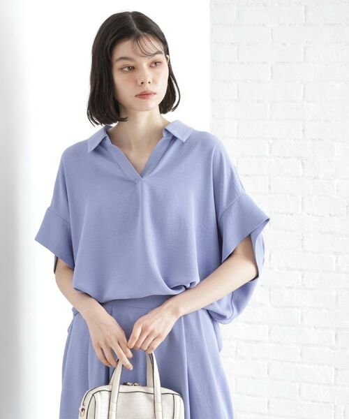 THE SHOP TK / ザ ショップ ティーケー シャツ・ブラウス | スキッパーシャツ【防シワ/接触冷感/洗濯機OK/セットアップ可】 | 詳細15