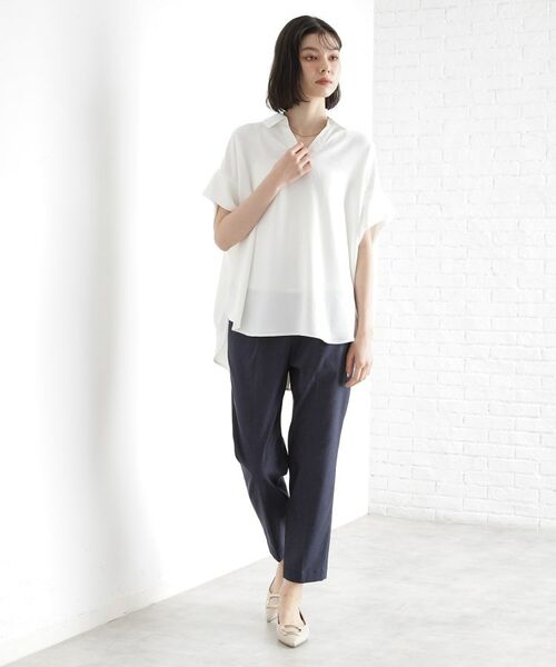 THE SHOP TK / ザ ショップ ティーケー シャツ・ブラウス | スキッパーシャツ【防シワ/接触冷感/洗濯機OK/セットアップ可】 | 詳細5