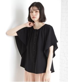 THE SHOP TK / ザ ショップ ティーケー シャツ・ブラウス | 袖フレアブラウス【防シワ／接触冷感／洗濯機OK/セットアップ可】