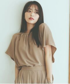 THE SHOP TK / ザ ショップ ティーケー シャツ・ブラウス | 袖フレアブラウス【防シワ／接触冷感／洗濯機OK/セットアップ可】