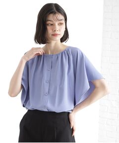 THE SHOP TK / ザ ショップ ティーケー シャツ・ブラウス | 袖フレアブラウス【防シワ／接触冷感／洗濯機OK/セットアップ可】