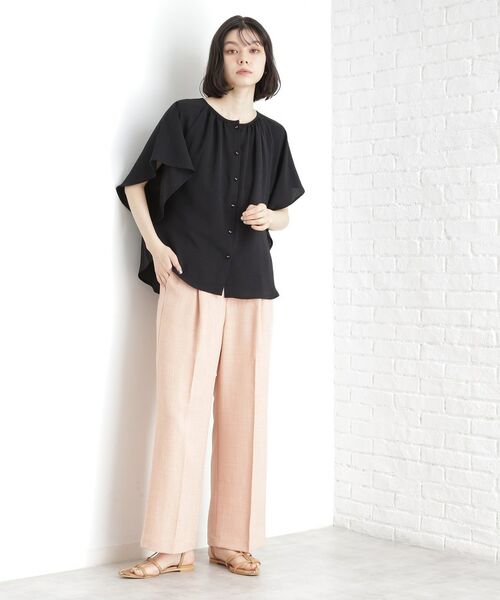 THE SHOP TK / ザ ショップ ティーケー シャツ・ブラウス | 袖フレアブラウス【防シワ／接触冷感／洗濯機OK/セットアップ可】 | 詳細11