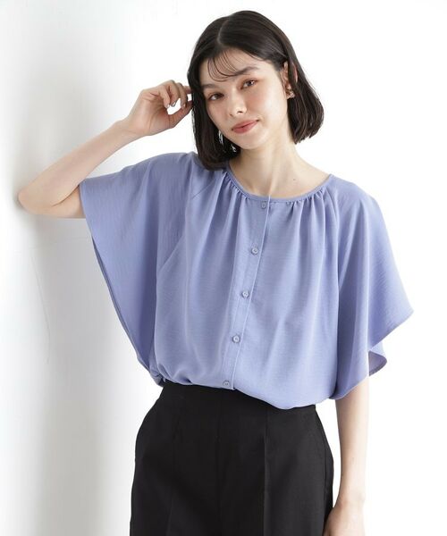 THE SHOP TK / ザ ショップ ティーケー シャツ・ブラウス | 袖フレアブラウス【防シワ／接触冷感／洗濯機OK/セットアップ可】 | 詳細13