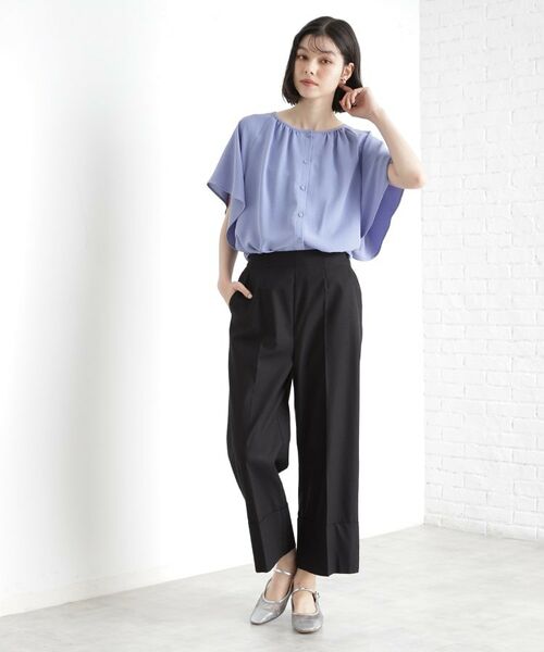 THE SHOP TK / ザ ショップ ティーケー シャツ・ブラウス | 袖フレアブラウス【防シワ／接触冷感／洗濯機OK/セットアップ可】 | 詳細15