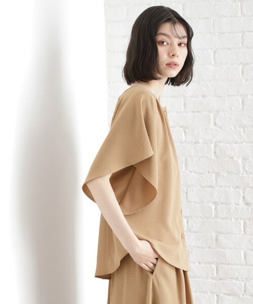 THE SHOP TK / ザ ショップ ティーケー シャツ・ブラウス | 袖フレアブラウス【防シワ／接触冷感／洗濯機OK/セットアップ可】 | 詳細18