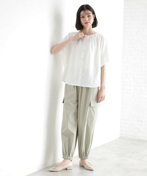 THE SHOP TK / ザ ショップ ティーケー シャツ・ブラウス | 袖フレアブラウス【防シワ／接触冷感／洗濯機OK/セットアップ可】 | 詳細7