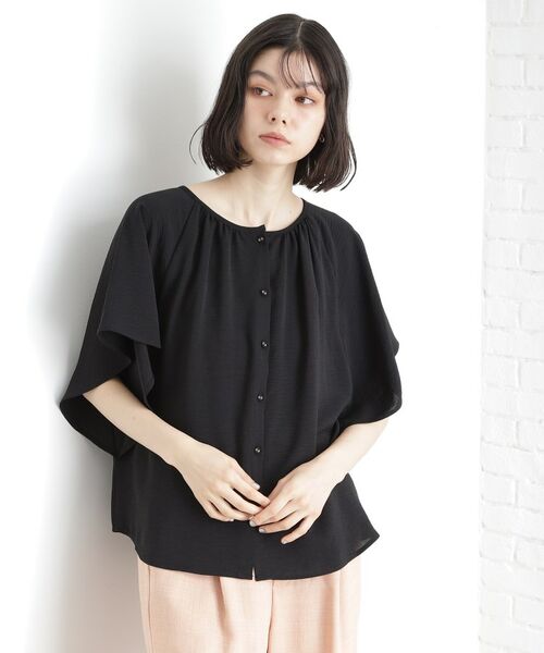 THE SHOP TK / ザ ショップ ティーケー シャツ・ブラウス | 袖フレアブラウス【防シワ／接触冷感／洗濯機OK/セットアップ可】 | 詳細9