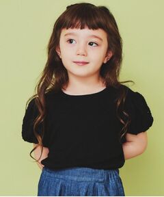 THE SHOP TK / ザ ショップ ティーケー Tシャツ | 【100-150】バルーンスリーブ半袖プルオーバー/洗濯機OK