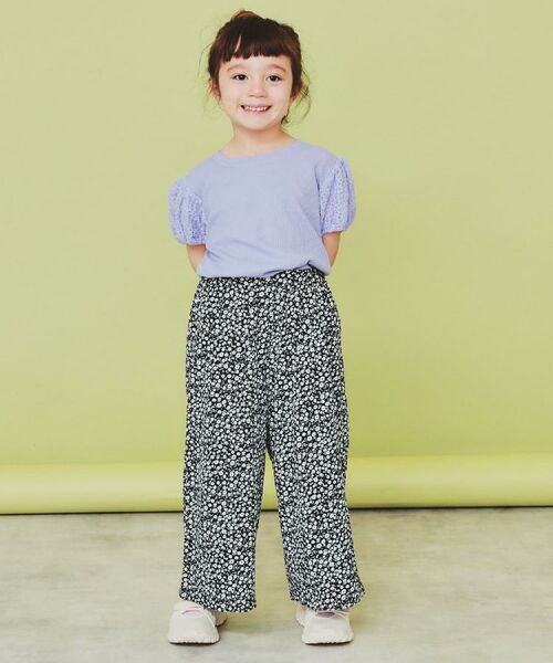 THE SHOP TK / ザ ショップ ティーケー Tシャツ | 【100-150】バルーンスリーブ半袖プルオーバー/洗濯機OK | 詳細1