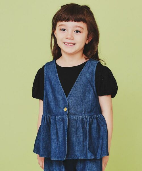 THE SHOP TK / ザ ショップ ティーケー Tシャツ | 【100-150】バルーンスリーブ半袖プルオーバー/洗濯機OK | 詳細10