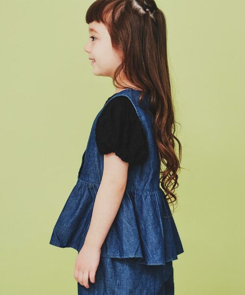 THE SHOP TK / ザ ショップ ティーケー Tシャツ | 【100-150】バルーンスリーブ半袖プルオーバー/洗濯機OK | 詳細11