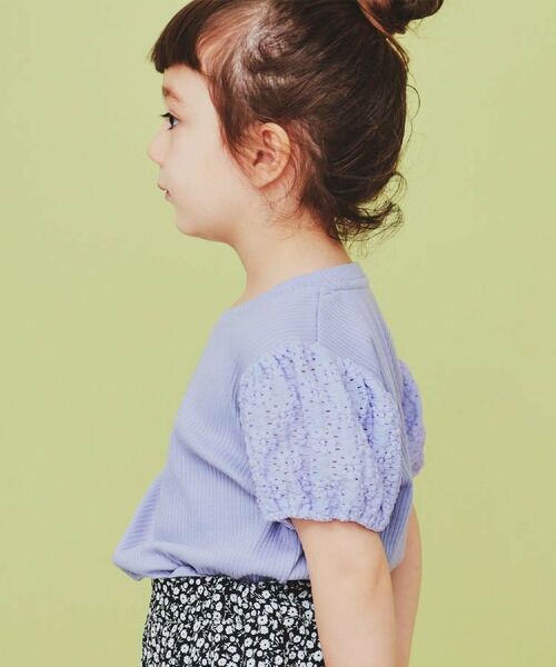 THE SHOP TK / ザ ショップ ティーケー Tシャツ | 【100-150】バルーンスリーブ半袖プルオーバー/洗濯機OK | 詳細3