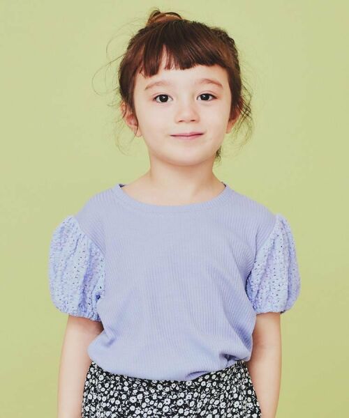 THE SHOP TK / ザ ショップ ティーケー Tシャツ | 【100-150】バルーンスリーブ半袖プルオーバー/洗濯機OK | 詳細5