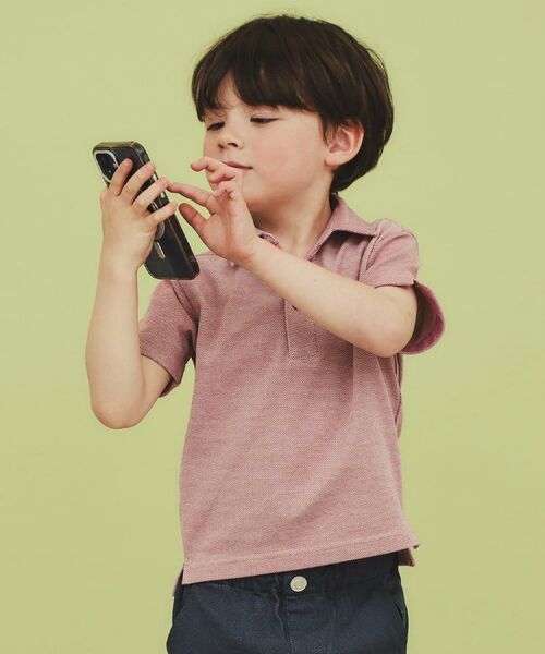 THE SHOP TK / ザ ショップ ティーケー Tシャツ | 【110-150】カノコポロシャツ/洗濯機OK・パパとおそろい | 詳細4