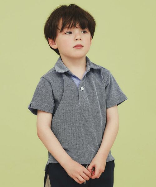 THE SHOP TK / ザ ショップ ティーケー Tシャツ | 【110-150】カノコポロシャツ/洗濯機OK・パパとおそろい | 詳細7