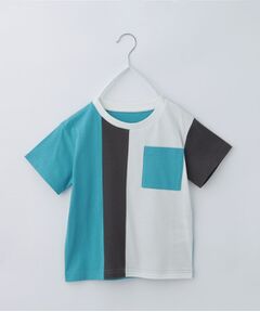 THE SHOP TK / ザ ショップ ティーケー Tシャツ | 【110-160/洗濯機OK】縦切替えポケットTシャツ