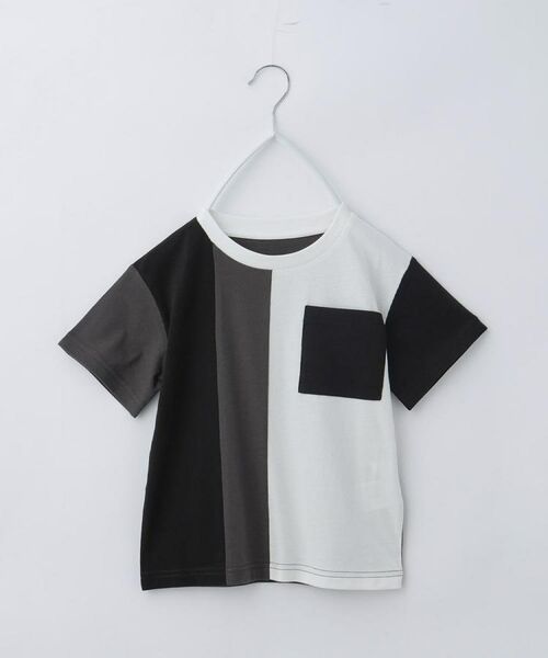 THE SHOP TK / ザ ショップ ティーケー Tシャツ | 【110-160/洗濯機OK】縦切替えポケットTシャツ | 詳細15