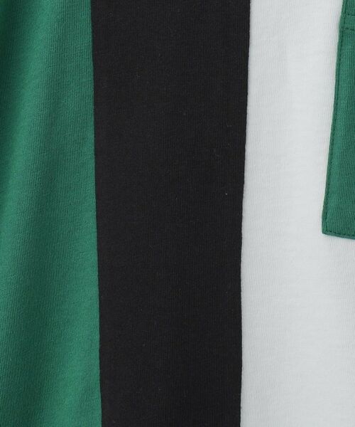 THE SHOP TK / ザ ショップ ティーケー Tシャツ | 【110-160/洗濯機OK】縦切替えポケットTシャツ | 詳細17