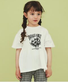 THE SHOP TK / ザ ショップ ティーケー カットソー | 【110-150】シャーリングロゴTシャツ/ママとおそろい・洗濯機OK