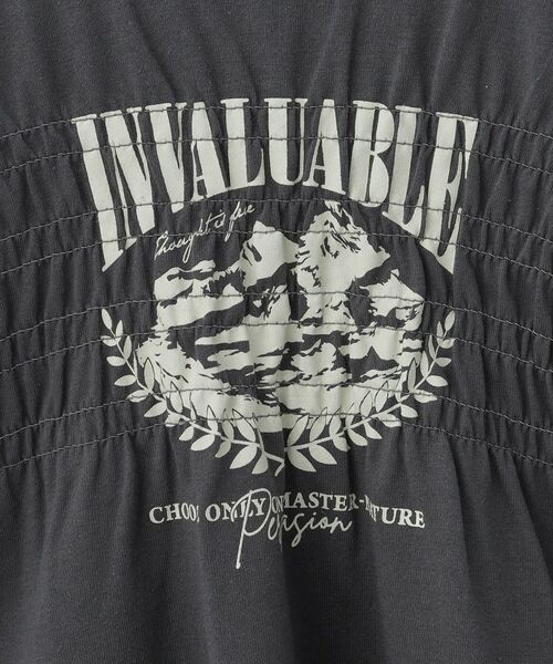 THE SHOP TK / ザ ショップ ティーケー カットソー | 【110-150】シャーリングロゴTシャツ/ママとおそろい・洗濯機OK | 詳細18