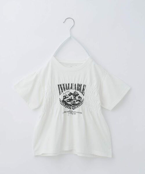 THE SHOP TK / ザ ショップ ティーケー カットソー | 【110-150】シャーリングロゴTシャツ/ママとおそろい・洗濯機OK | 詳細20