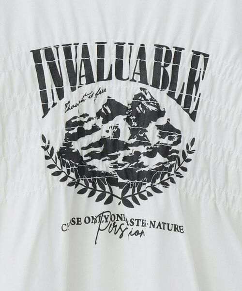 THE SHOP TK / ザ ショップ ティーケー カットソー | 【110-150】シャーリングロゴTシャツ/ママとおそろい・洗濯機OK | 詳細21