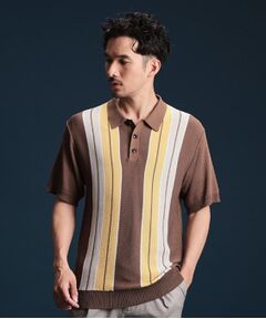 THE SHOP TK / ザ ショップ ティーケー ポロシャツ | 【日本テレビ系　ダメマネ！出演　鈴木仁さん着用】マルチストライプニットポロシャツ