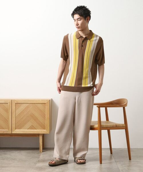 THE SHOP TK / ザ ショップ ティーケー ポロシャツ | 【日本テレビ系　ダメマネ！出演　鈴木仁さん着用】マルチストライプニットポロシャツ | 詳細13