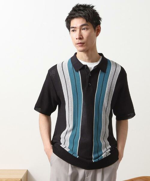 THE SHOP TK / ザ ショップ ティーケー ポロシャツ | 【日本テレビ系　ダメマネ！出演　鈴木仁さん着用】マルチストライプニットポロシャツ | 詳細15