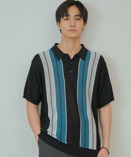 THE SHOP TK / ザ ショップ ティーケー ポロシャツ | 【日本テレビ系　ダメマネ！出演　鈴木仁さん着用】マルチストライプニットポロシャツ | 詳細6