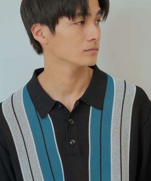 THE SHOP TK / ザ ショップ ティーケー ポロシャツ | 【日本テレビ系　ダメマネ！出演　鈴木仁さん着用】マルチストライプニットポロシャツ | 詳細7