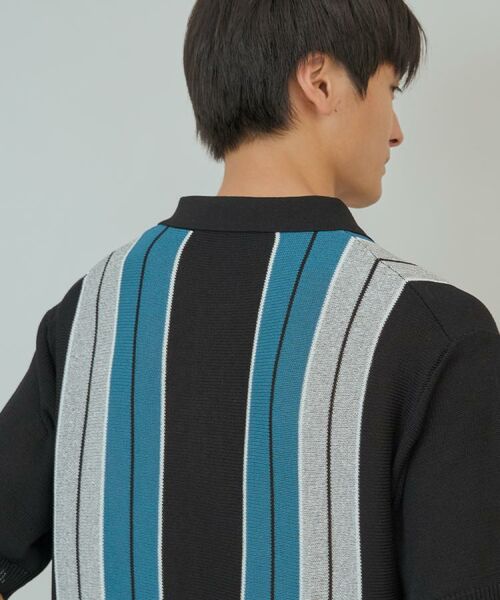 THE SHOP TK / ザ ショップ ティーケー ポロシャツ | 【日本テレビ系　ダメマネ！出演　鈴木仁さん着用】マルチストライプニットポロシャツ | 詳細8