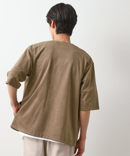 THE SHOP TK / ザ ショップ ティーケー カーディガン・ボレロ | フェイクスウェードアンサンブルカーディガン【五分袖カーディガン＋半袖Tシャツセットアイテム】 | 詳細10