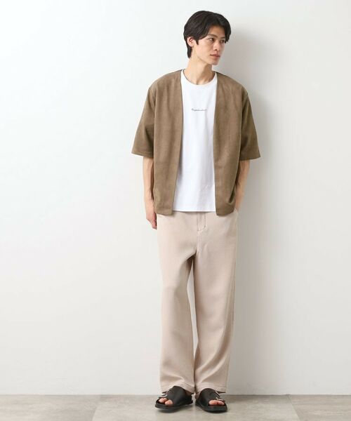 THE SHOP TK / ザ ショップ ティーケー カーディガン・ボレロ | フェイクスウェードアンサンブルカーディガン【五分袖カーディガン＋半袖Tシャツセットアイテム】 | 詳細11