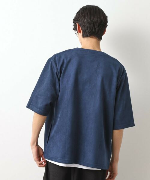 THE SHOP TK / ザ ショップ ティーケー カーディガン・ボレロ | フェイクスウェードアンサンブルカーディガン【五分袖カーディガン＋半袖Tシャツセットアイテム】 | 詳細14