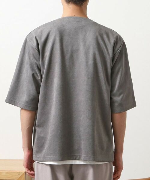 THE SHOP TK / ザ ショップ ティーケー カーディガン・ボレロ | フェイクスウェードアンサンブルカーディガン【五分袖カーディガン＋半袖Tシャツセットアイテム】 | 詳細19