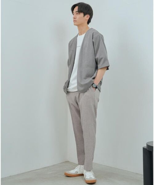 THE SHOP TK / ザ ショップ ティーケー カーディガン・ボレロ | フェイクスウェードアンサンブルカーディガン【五分袖カーディガン＋半袖Tシャツセットアイテム】 | 詳細3