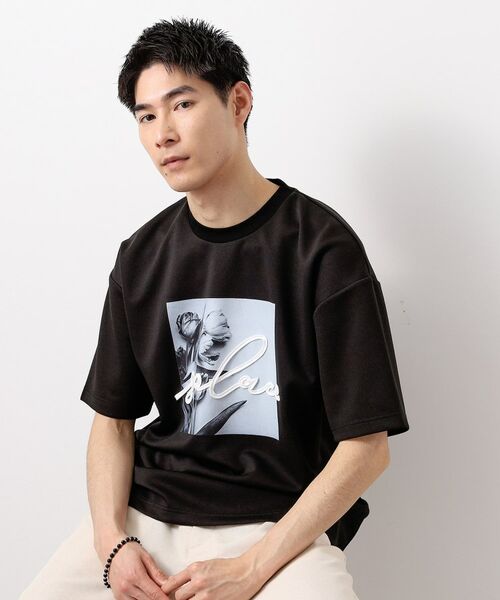 THE SHOP TK / ザ ショップ ティーケー Tシャツ | コード刺繍フォト半袖Tシャツ | 詳細6